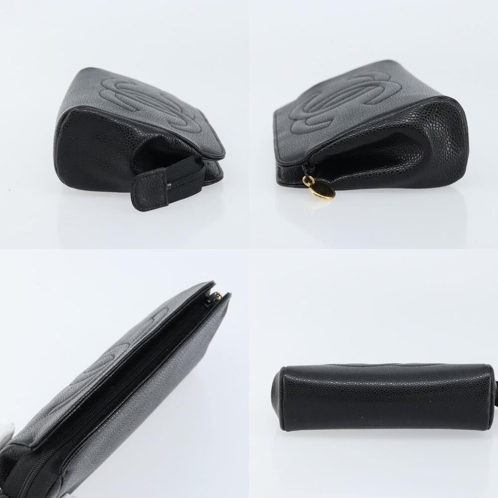Chanel Pouch Caviar Skin Black Gold CC - Picture 3 of 6